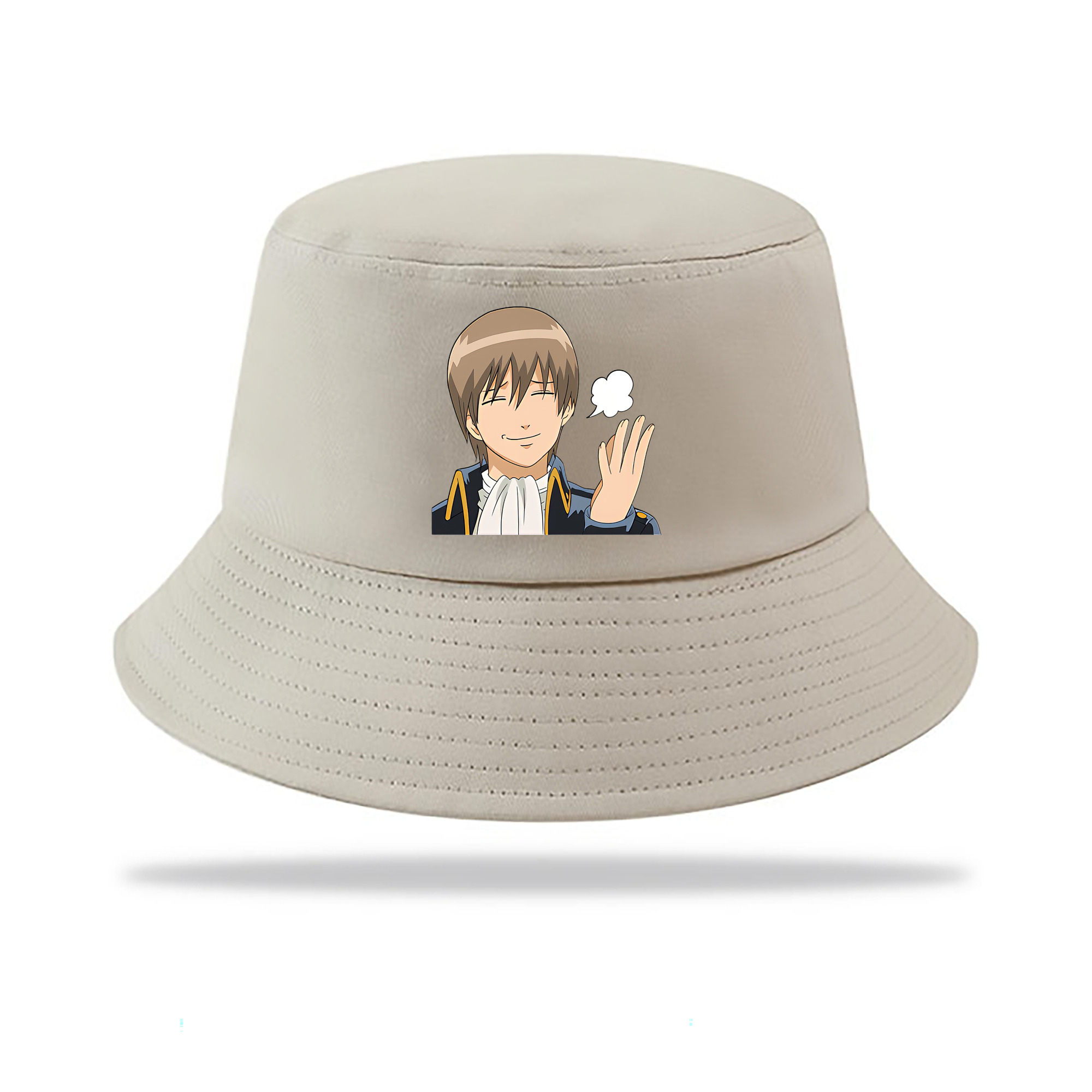 （画像用） ぎんたま 坂田銀時（さかたぎんとき） 神楽 志村新八（しむら しんぱち） GINTAMA Sakata Gintoki Kagura Shimura Shinpachi アウトドア日除けバケットハット